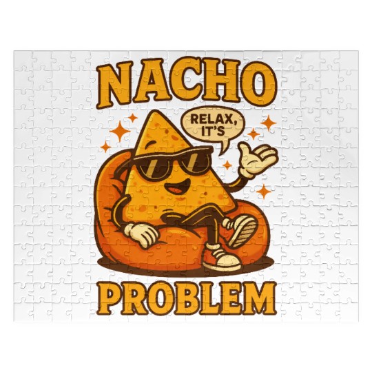 Funny Nacho Pun – Relaxed & Cheesy Vibes Jigsaw Puzzles