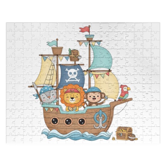 Animal Pirate Ship Adventure Jigsaw Puzzles