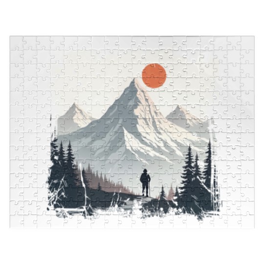 Serene Mountain Wilderness Scene Jigsaw Puzzles