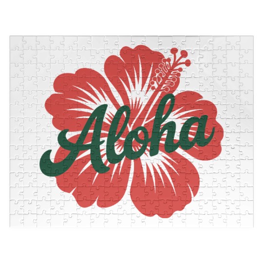 Tropical Hibiscus Aloha Jigsaw Puzzles