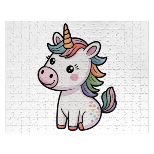 Believe in Magic – Cute Rainbow Unicorn Fantasy Jigsaw Puzzles