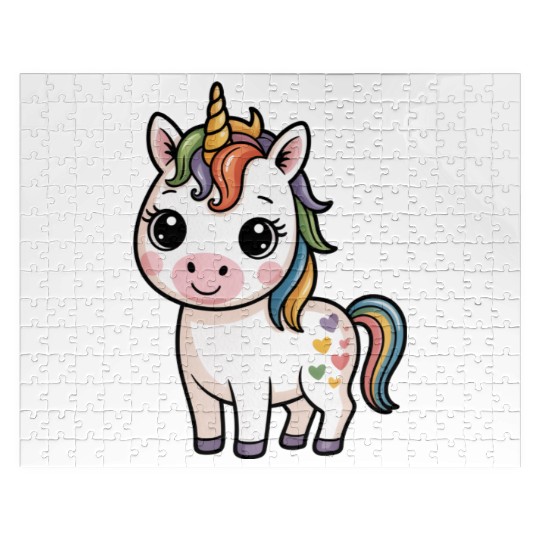 Believe in Magic – Cute Rainbow Unicorn Fantasy Jigsaw Puzzles