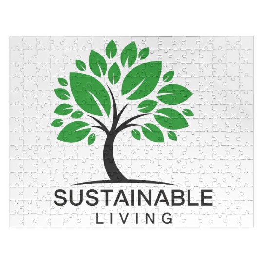 Sustainable Living Tree Logo Jigsaw Puzzles