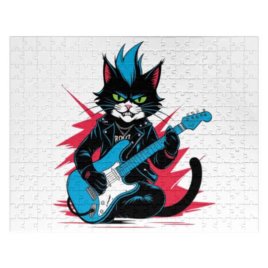 Rockstar Cat – Meow & Roll! Jigsaw Puzzles