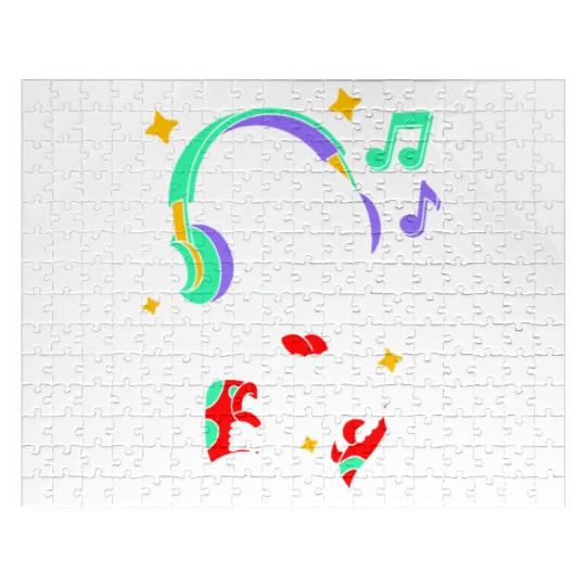 Music Loving Skeleton with Headphones Jigsaw Puzzles