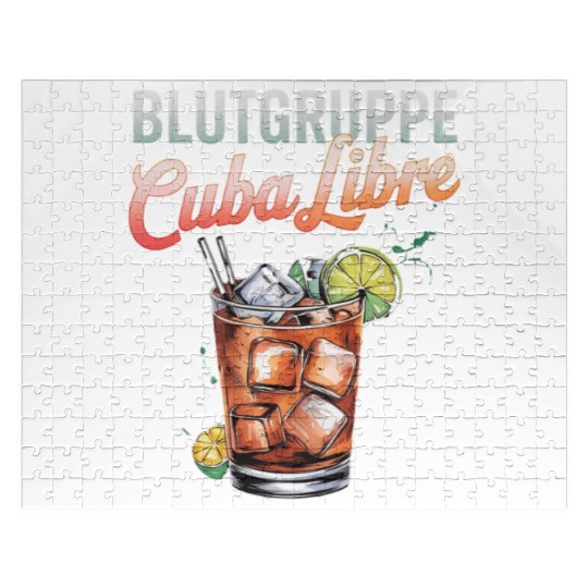 Blutgruppe Cuba Libre Cocktail Bartender Jigsaw Puzzles