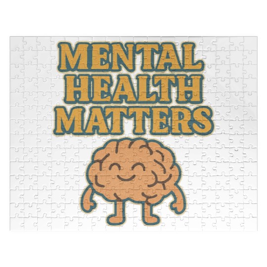 Mental Health Matters Hand-Drawn Illustration Jigsaw Puzzles