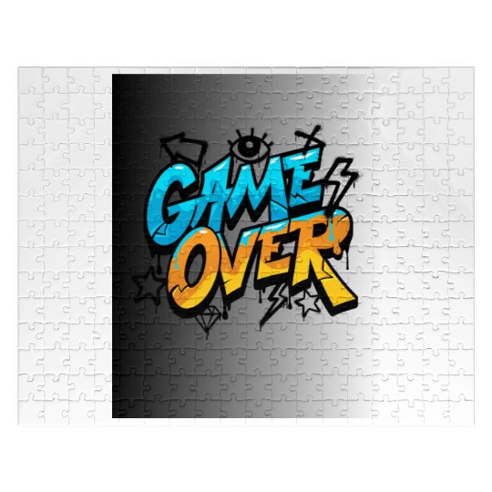 Graffiti Style Game Over Illustration Jigsaw Puzzles