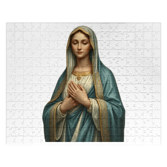 Madonna and Child Divine Embrace Jigsaw Puzzles