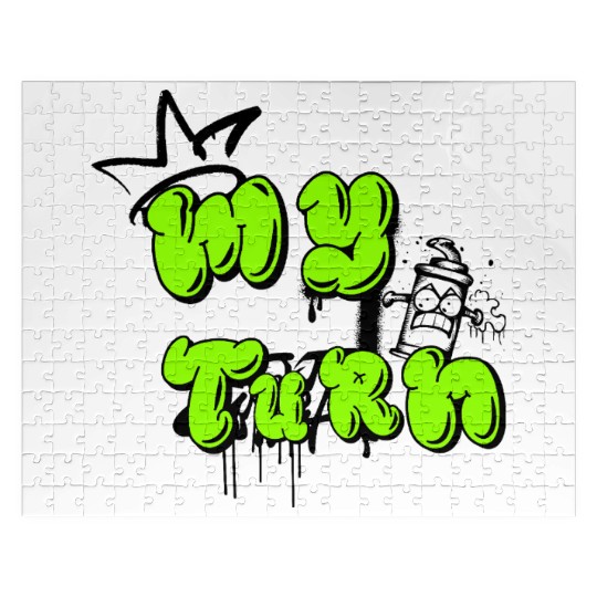 "MY TURN" Bold Neon Bubble Letter Jigsaw Puzzles – Streetwear