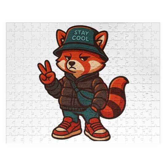 Cool Streetwear Platypus Cartoon Mascot Jigsaw Puzzles