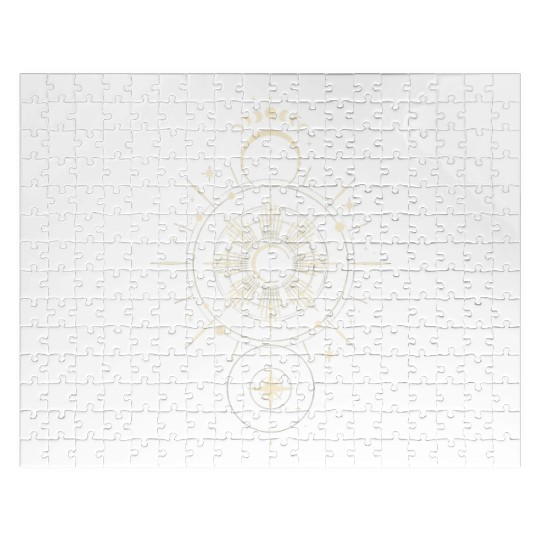 Celestial Mandala Sun and Moon Design Jigsaw Puzzles