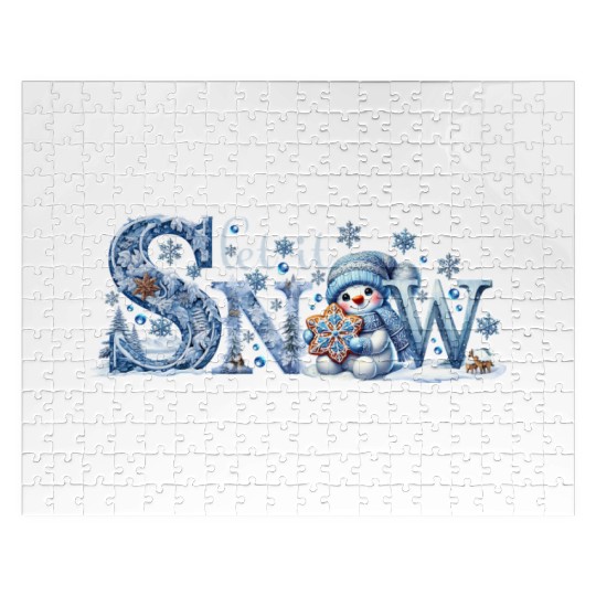 Let it Snow Jigsaw Puzzles, Winter Lover Snowman Jigsaw Puzzles