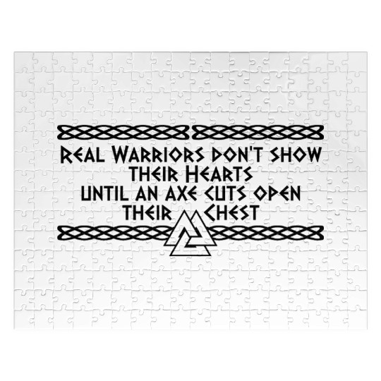 Real Warriors dont show their Heart | Vikings Jigsaw Puzzles