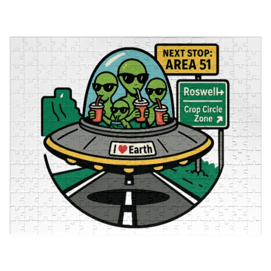 Alien road trip Jigsaw Puzzles
