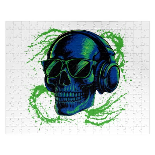 Neon Beats Skull – Music Never Dies Jigsaw Puzzles