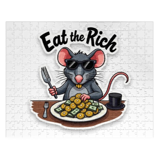 Eat the Rich Rat – Street Rebellion Jigsaw Puzzles