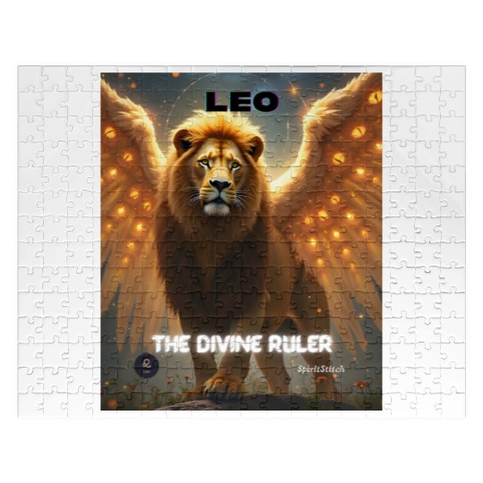 Leo the Divine Ruler with Angel Wings Jigsaw Puzzles