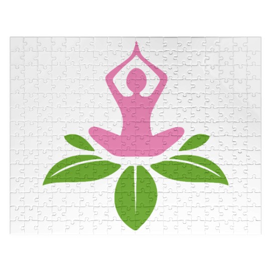 Serene Yoga Lotus Design Jigsaw Puzzles