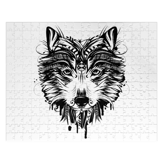 Ornamental Wolf Head – Powerful & Decorative Jigsaw Puzzles