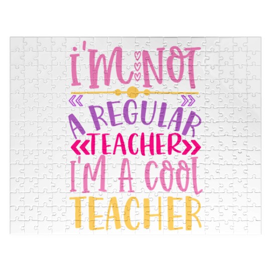 Cool Teacher - Funny Teacher Appreciation Gift Jigsaw Puzzles