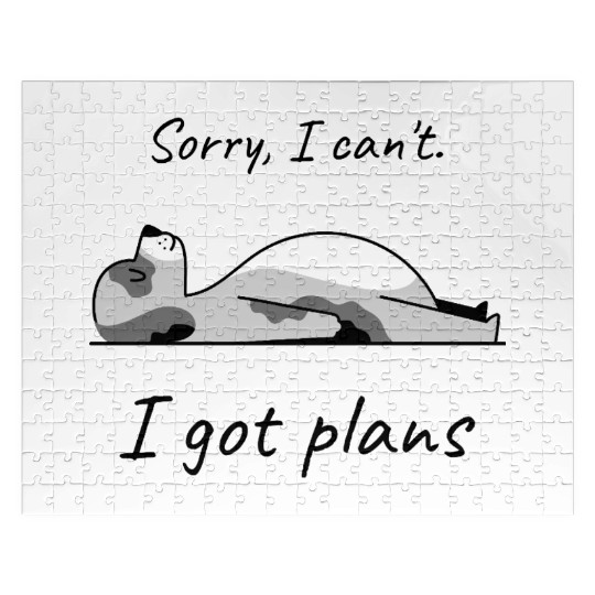 Dog napping. Sorry I can't, I got (napping) plans  Jigsaw Puzzles