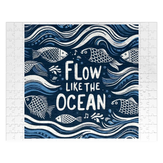 Ocean Inspired Flow Motivation Design Jigsaw Puzzles