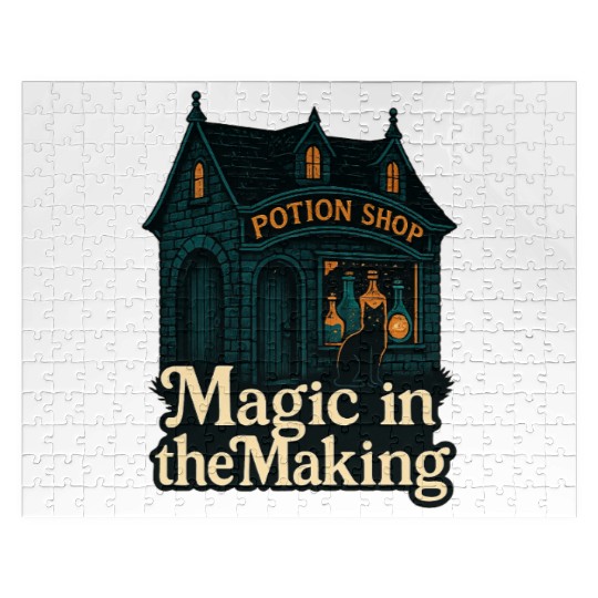 Potion Shop Witchcraft Design Jigsaw Puzzles