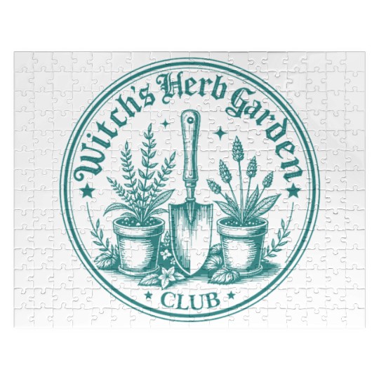 Witch Herb Garden Women Cottagecore Dark Botanical Jigsaw Puzzles