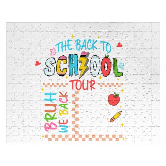Back to School Tour Jigsaw Puzzles – Fun Teacher Design