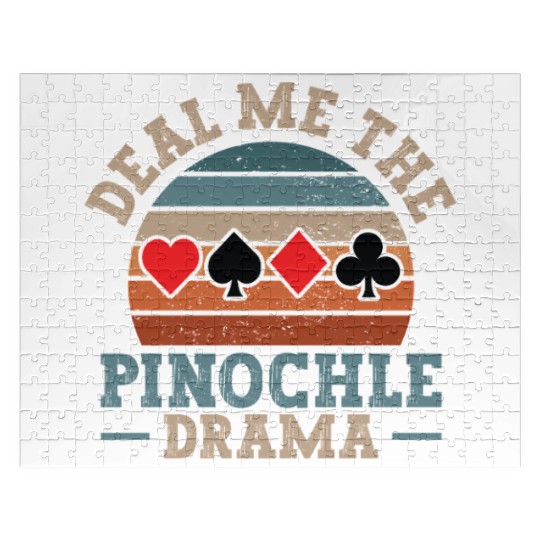 Cool Pinochle Drama Novelty Game Night Session Jigsaw Puzzles