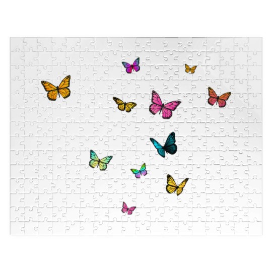 FINE - beautiful girl name with cute butterflies Jigsaw Puzzles