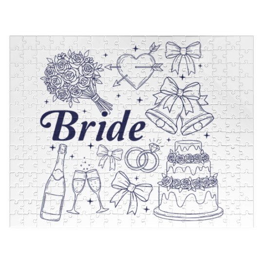 Bride Future Mrs Bow Bridal Wedding Bachelorette Jigsaw Puzzles