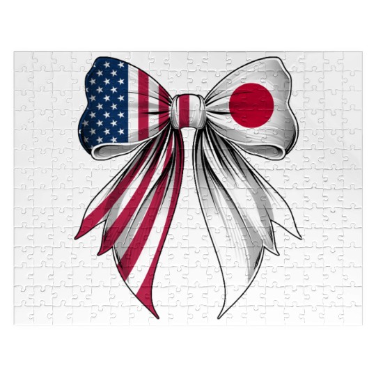 Coquette Bow Japan Roots Heritage Japanese Pride Jigsaw Puzzles