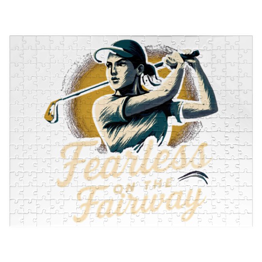 FEARLESS ON THE FAIRWAY FUNNY WOMEN GOLF Jigsaw Puzzles
