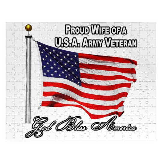 Proud Wife Of A US Army Veteran Jigsaw Puzzles