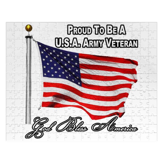 Proud To Be A US Army Veteran Jigsaw Puzzles