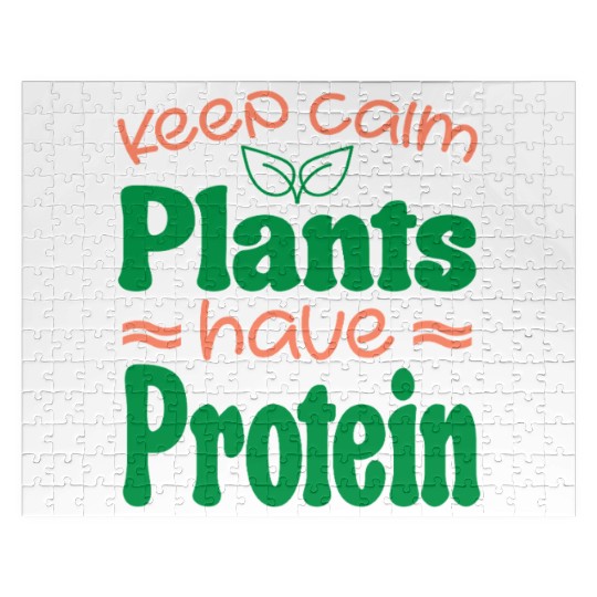 Keep Calm Plant Protein Quote Jigsaw Puzzles