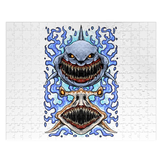 Shark art design Jigsaw Puzzles