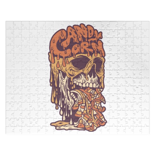 Candy Corn Skull Jigsaw Puzzles