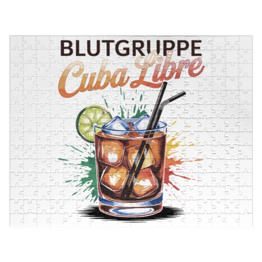 Blutgruppe Cuba Libre Cocktail Bartender Jigsaw Puzzles