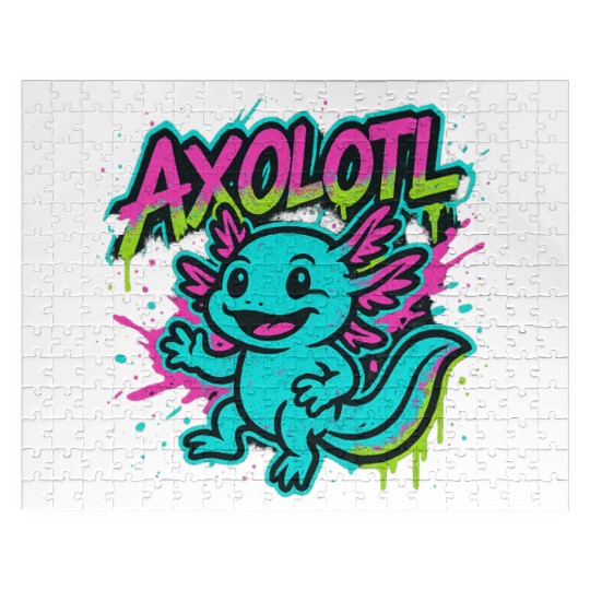 Street Art Style Axolotl Jigsaw Puzzles