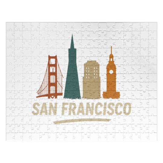 San Francisco Skyline Street Glow Jigsaw Puzzles