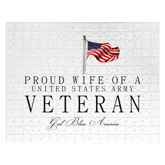 Proud Wife Of A US Army Veteran Jigsaw Puzzles