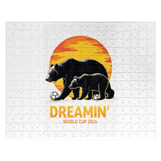 California Dreamin’ – World Cup 2026 Soccer Bear T Jigsaw Puzzles