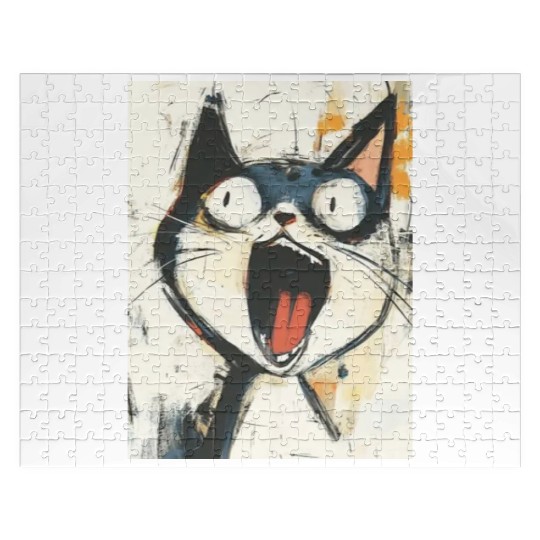 Funny Screaming Cat – Meme Expression Jigsaw Puzzles