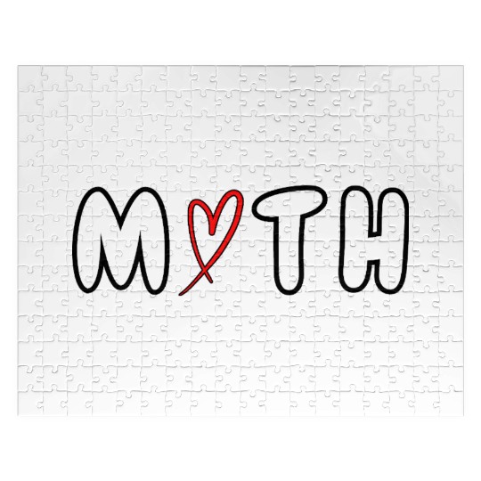 Math Love – MATH Cute Minimal Design Jigsaw Puzzles