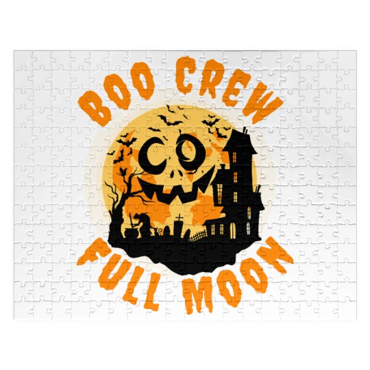 Halloween Boo Crew Full Moon Jigsaw Puzzles