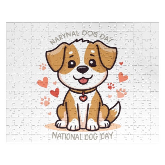 Playful Puppy for Natl Dog Day Jigsaw Puzzles