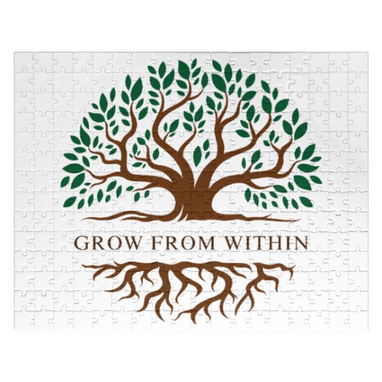 Inner Growth Tree Motif Jigsaw Puzzles